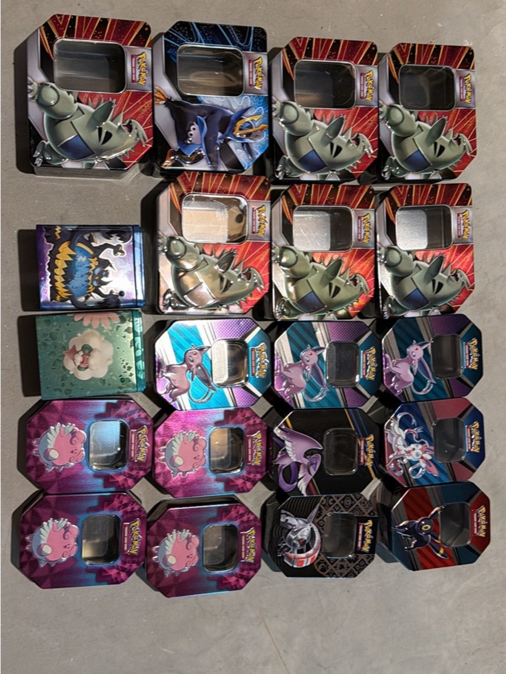 Assorted Pokemon Trading Card Tins- EMPTY
